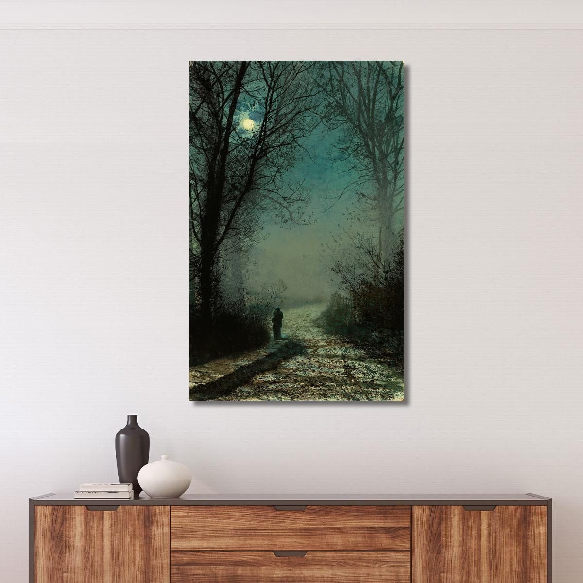 Lovers On A Moonlit Lane John Atkinson Grimshaw jag42 canvas print 