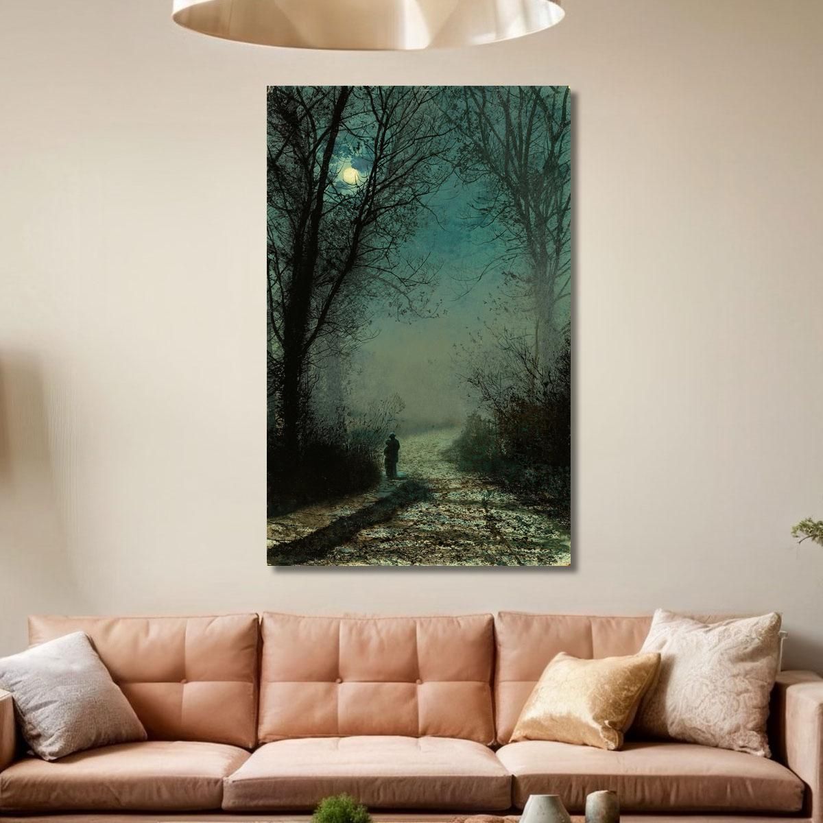 Lovers On A Moonlit Lane John Atkinson Grimshaw jag42 canvas print 
