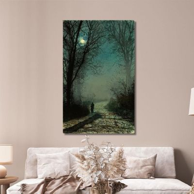 Lovers On A Moonlit Lane John Atkinson Grimshaw jag42 canvas print 