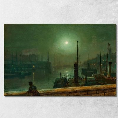 On The Clyde Glasgow John Atkinson Grimshaw jag53 canvas print 