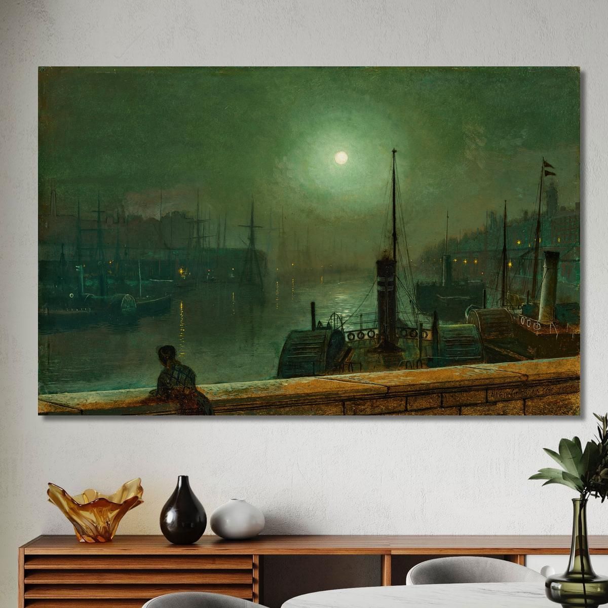 On The Clyde Glasgow John Atkinson Grimshaw jag53 canvas print 