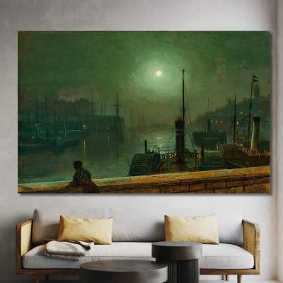 On The Clyde Glasgow John Atkinson Grimshaw jag53 canvas print 