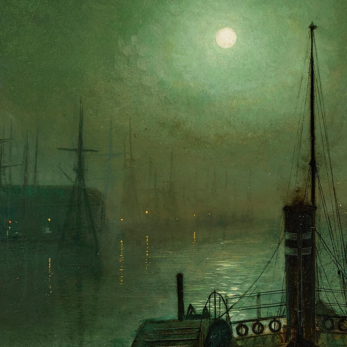 On The Clyde Glasgow John Atkinson Grimshaw jag53 canvas print