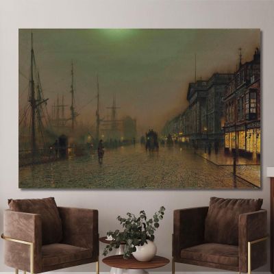 Reekie Glasgow John Atkinson Grimshaw jag55 canvas print 
