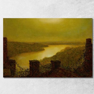 Roundhay Lake 2 John Atkinson Grimshaw jag56 canvas print 