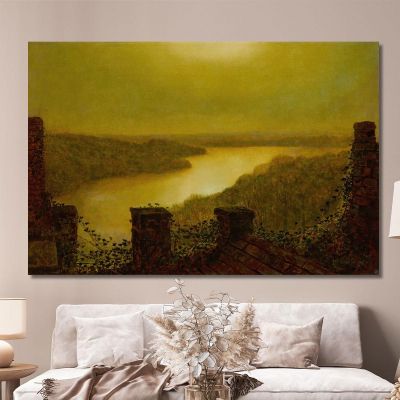 Roundhay Lake 2 John Atkinson Grimshaw jag56 canvas print 
