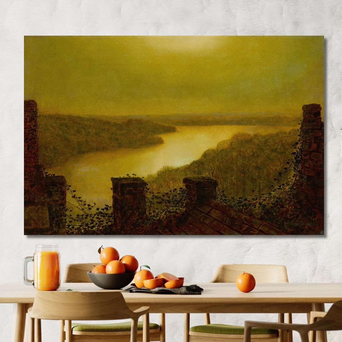 Roundhay Lake 2 John Atkinson Grimshaw jag56 canvas print 