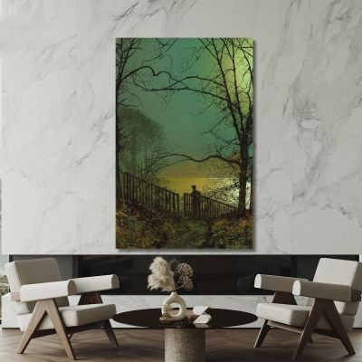 Roundhay Park Lake John Atkinson Grimshaw jag58 canvas print 