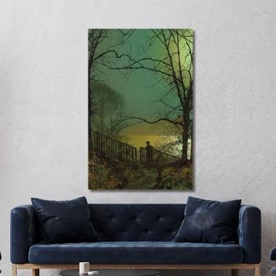 Roundhay Park Lake John Atkinson Grimshaw jag58 canvas print 