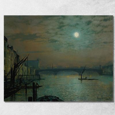 Southwark Bridge By Moonlight John Atkinson Grimshaw jag61 canvas print 