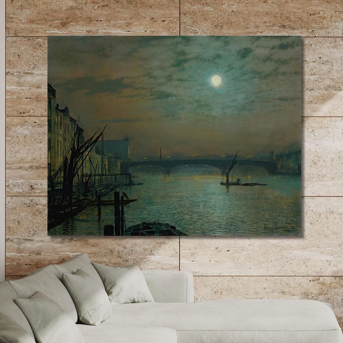 Southwark Bridge By Moonlight John Atkinson Grimshaw jag61 canvas print 