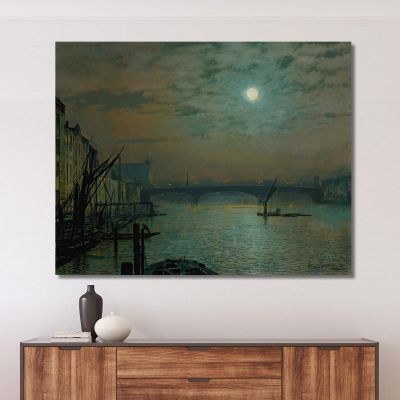 Southwark Bridge By Moonlight John Atkinson Grimshaw jag61 canvas print 
