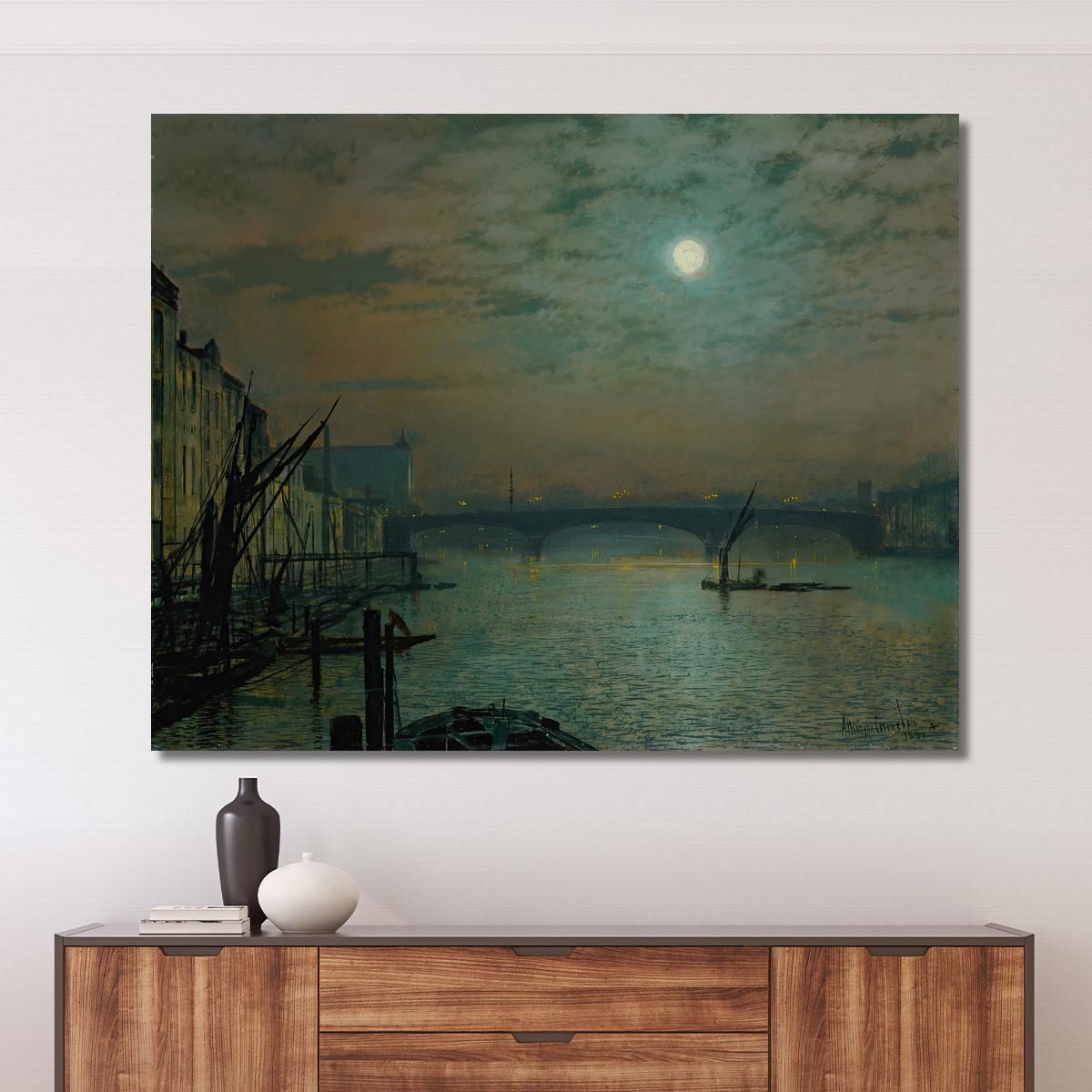 Southwark Bridge By Moonlight John Atkinson Grimshaw jag61 canvas print 