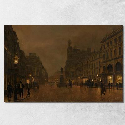 St Anne'S Square And Exchange Manchester John Atkinson Grimshaw jag64 canvas print 