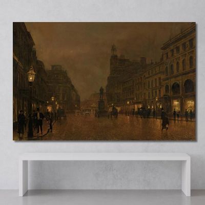 St Anne'S Square And Exchange Manchester John Atkinson Grimshaw jag64 canvas print 