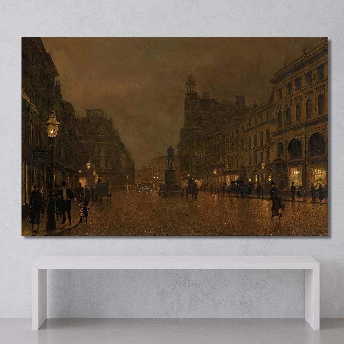 St Anne'S Square And Exchange Manchester John Atkinson Grimshaw jag64 canvas print 