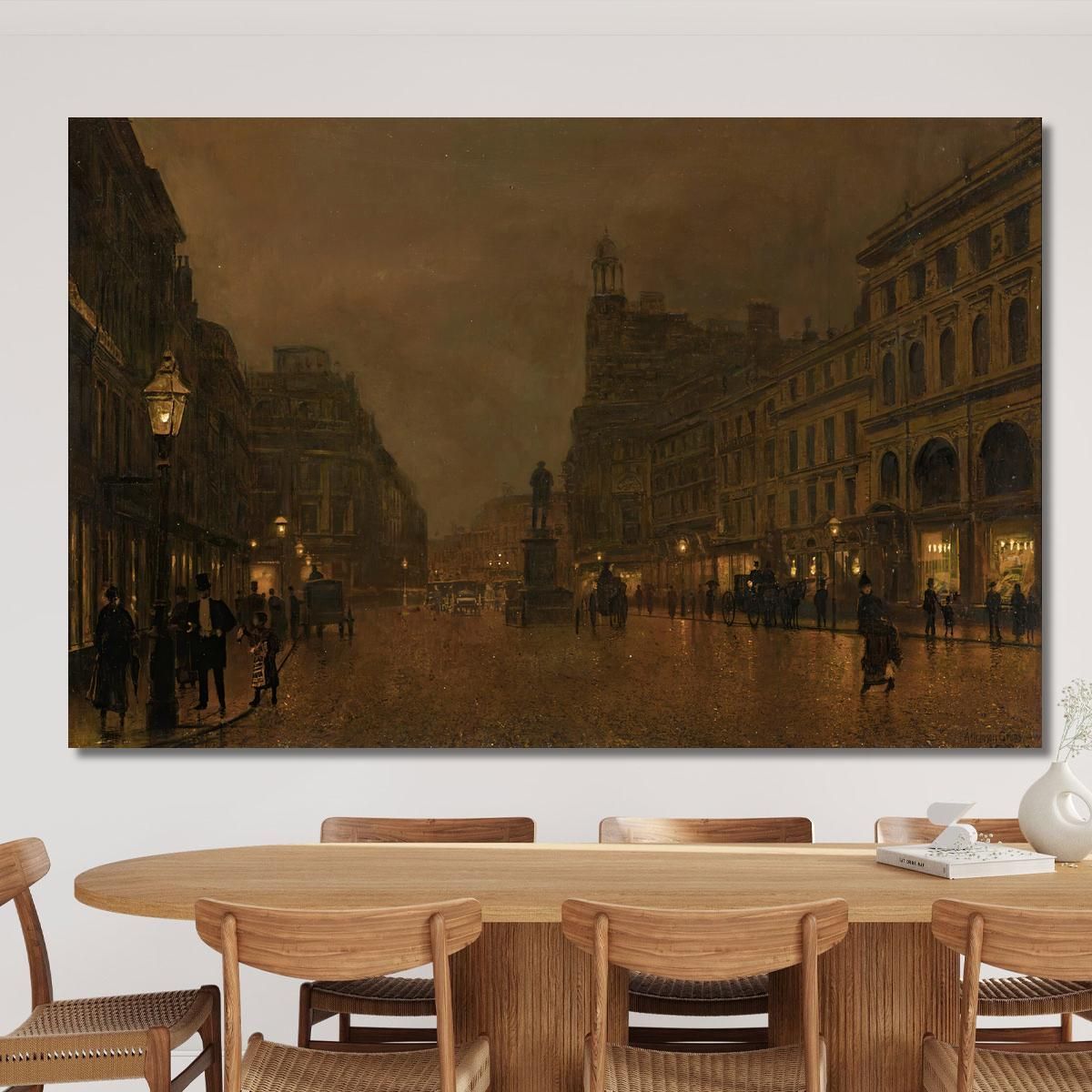 St Anne'S Square And Exchange Manchester John Atkinson Grimshaw jag64 canvas print 