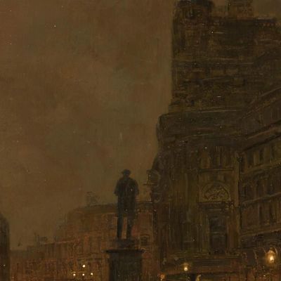 St Anne'S Square And Exchange Manchester John Atkinson Grimshaw jag64 canvas print