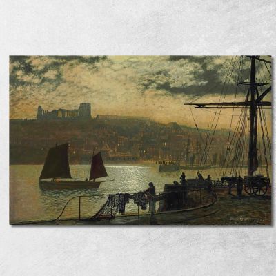 Whitby Abbey And Church John Atkinson Grimshaw jag81 canvas print 