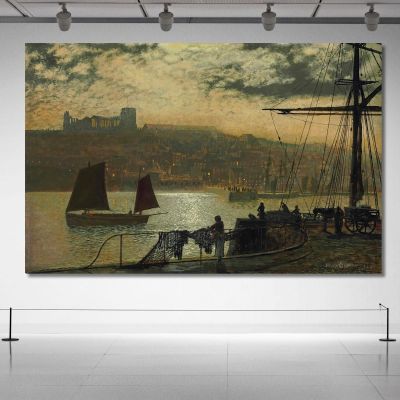 Whitby Abbey And Church John Atkinson Grimshaw jag81 canvas print 