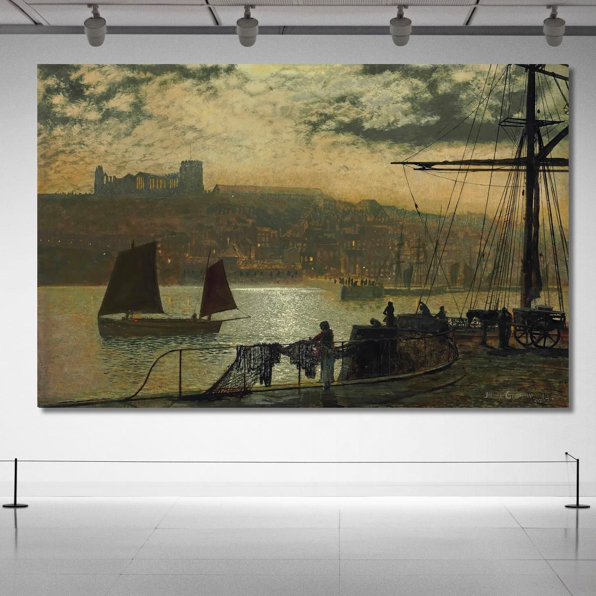 Whitby Abbey And Church John Atkinson Grimshaw jag81 canvas print 