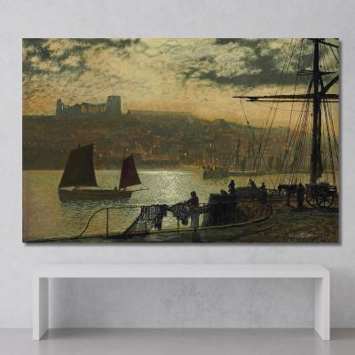 Whitby Abbey And Church John Atkinson Grimshaw jag81 canvas print 