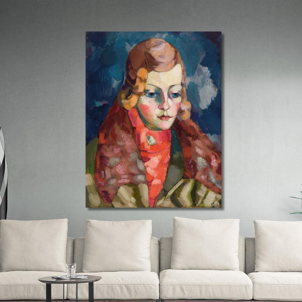 Portrait Of A Woman 2 Konrad Mägi kmg17 canvas print 