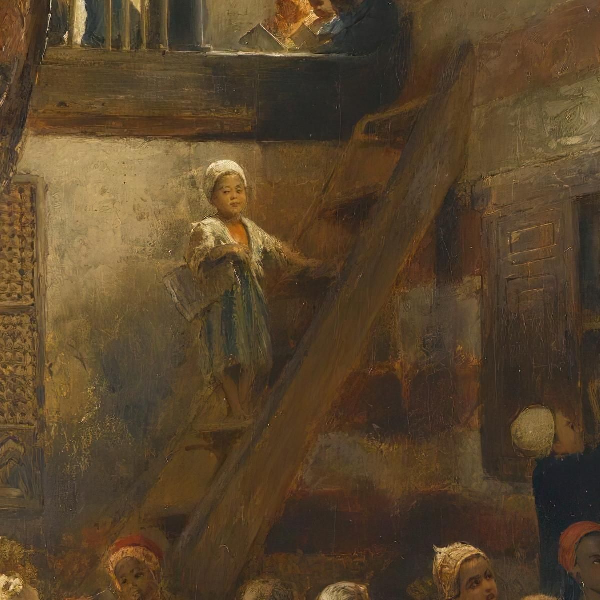 In The Classroom Konstantin Egorovich Makovsky kem4 canvas print