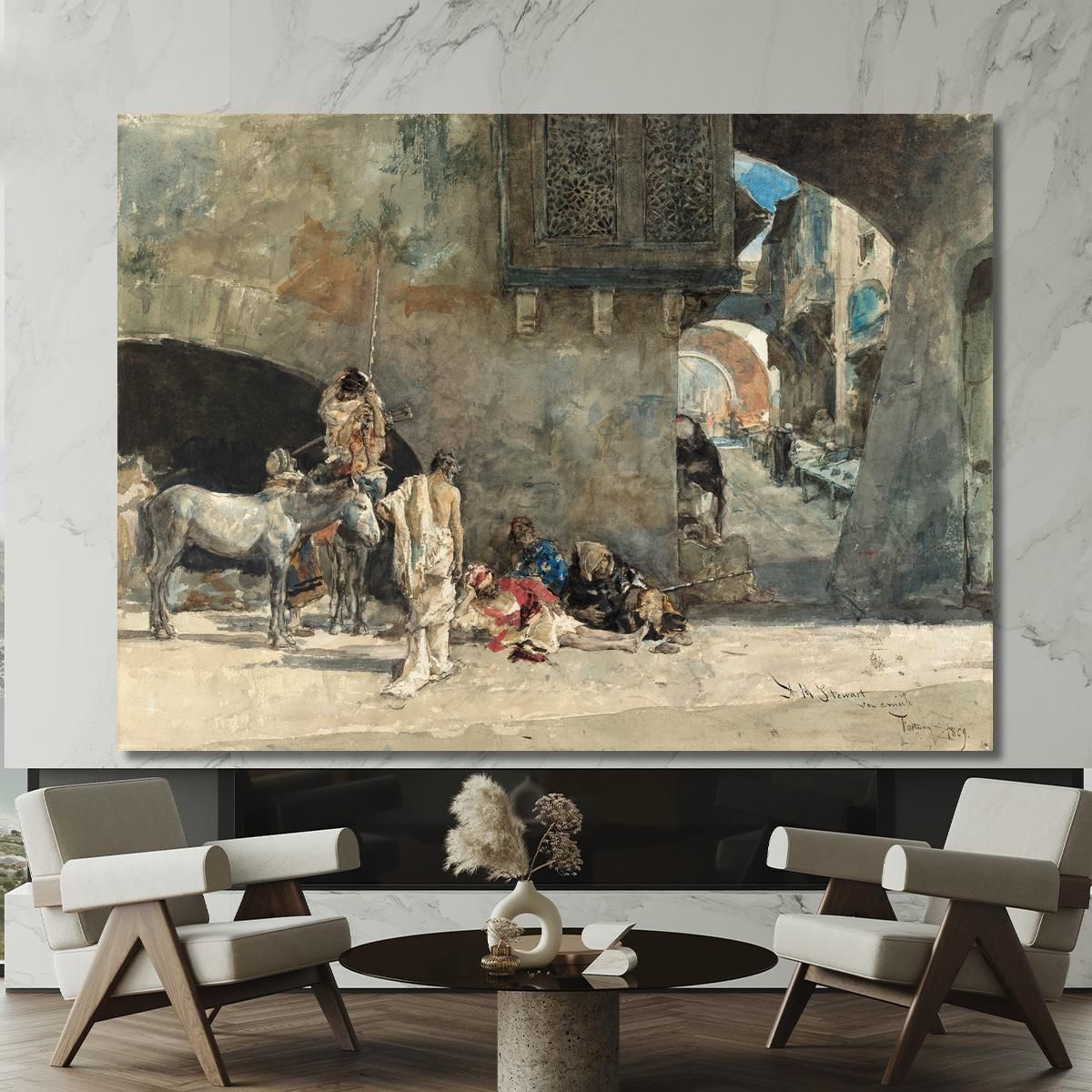A Street In Tangiers Mariano Fortuny Marsal mfm2 canvas print 