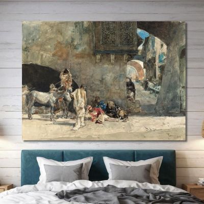 A Street In Tangiers Mariano Fortuny Marsal mfm2 canvas print 