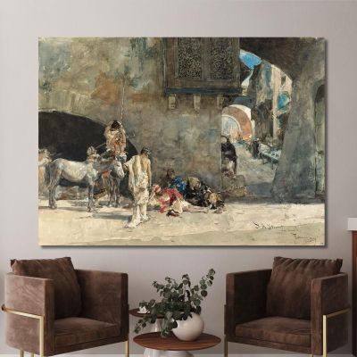 A Street In Tangiers Mariano Fortuny Marsal mfm2 canvas print 