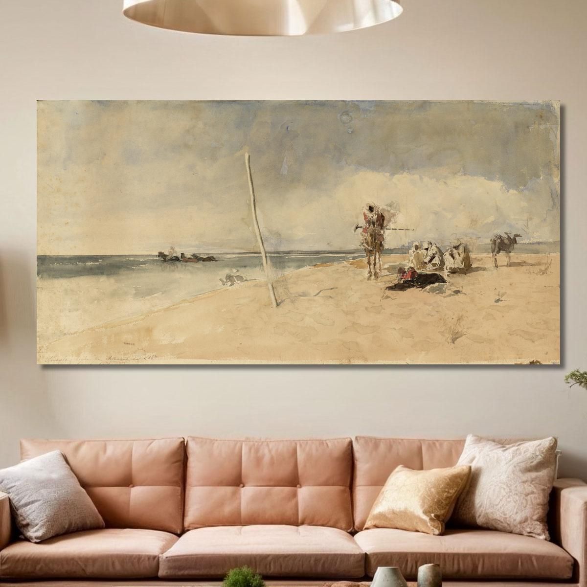 African Beach Mariano Fortuny Marsal mfm3 canvas print 