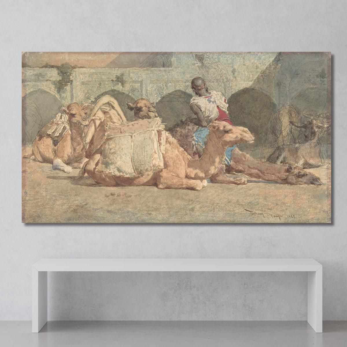 Camels Reposing Tangiers Mariano Fortuny Marsal mfm15 canvas print 
