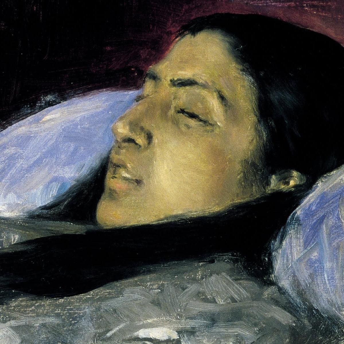 Miss Del Castillo On Her Deathbed Mariano Fortuny Marsal mfm29 canvas print