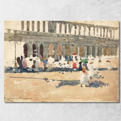 Caffè Florian In Venice Maurice Prendergast mpr8 canvas print 