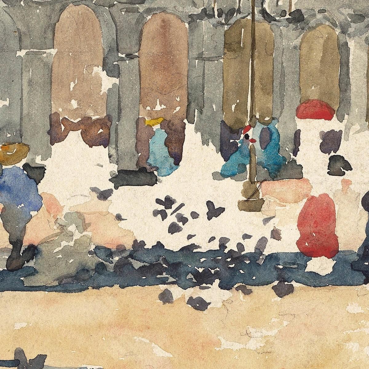 Caffè Florian In Venice Maurice Prendergast mpr8 canvas print