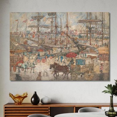 Dockseast Boston Maurice Prendergast mpr14 canvas print 
