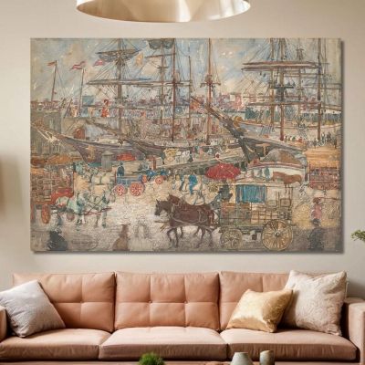 Dockseast Boston Maurice Prendergast mpr14 canvas print 
