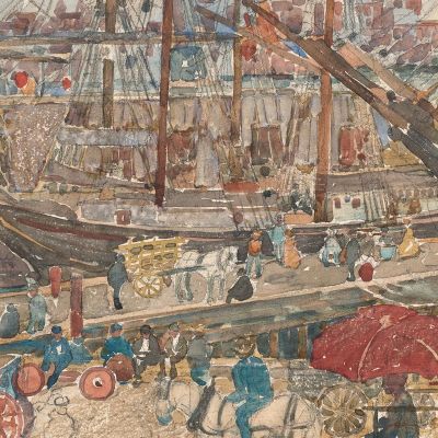 Dockseast Boston Maurice Prendergast mpr14 canvas print