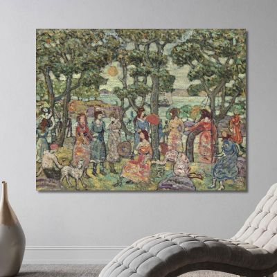 Landscape With Figures 2 Maurice Prendergast mpr27 canvas print 