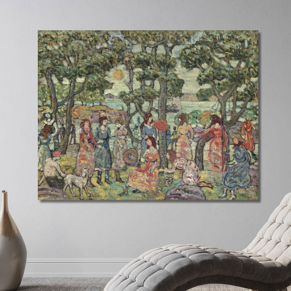 Landscape With Figures 2 Maurice Prendergast mpr27 canvas print 