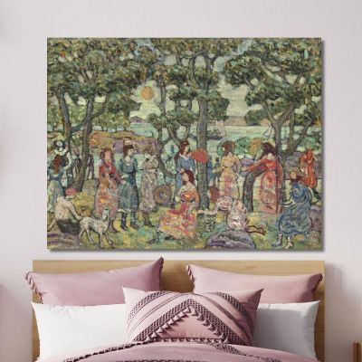 Landscape With Figures 2 Maurice Prendergast mpr27 canvas print 