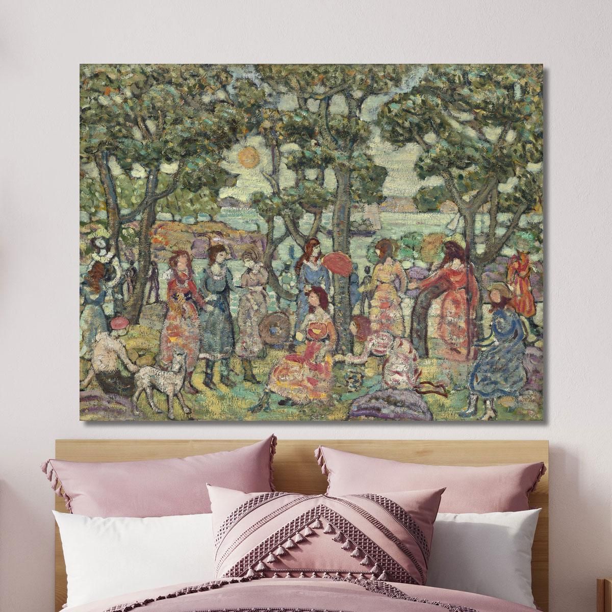 Landscape With Figures 2 Maurice Prendergast mpr27 canvas print 
