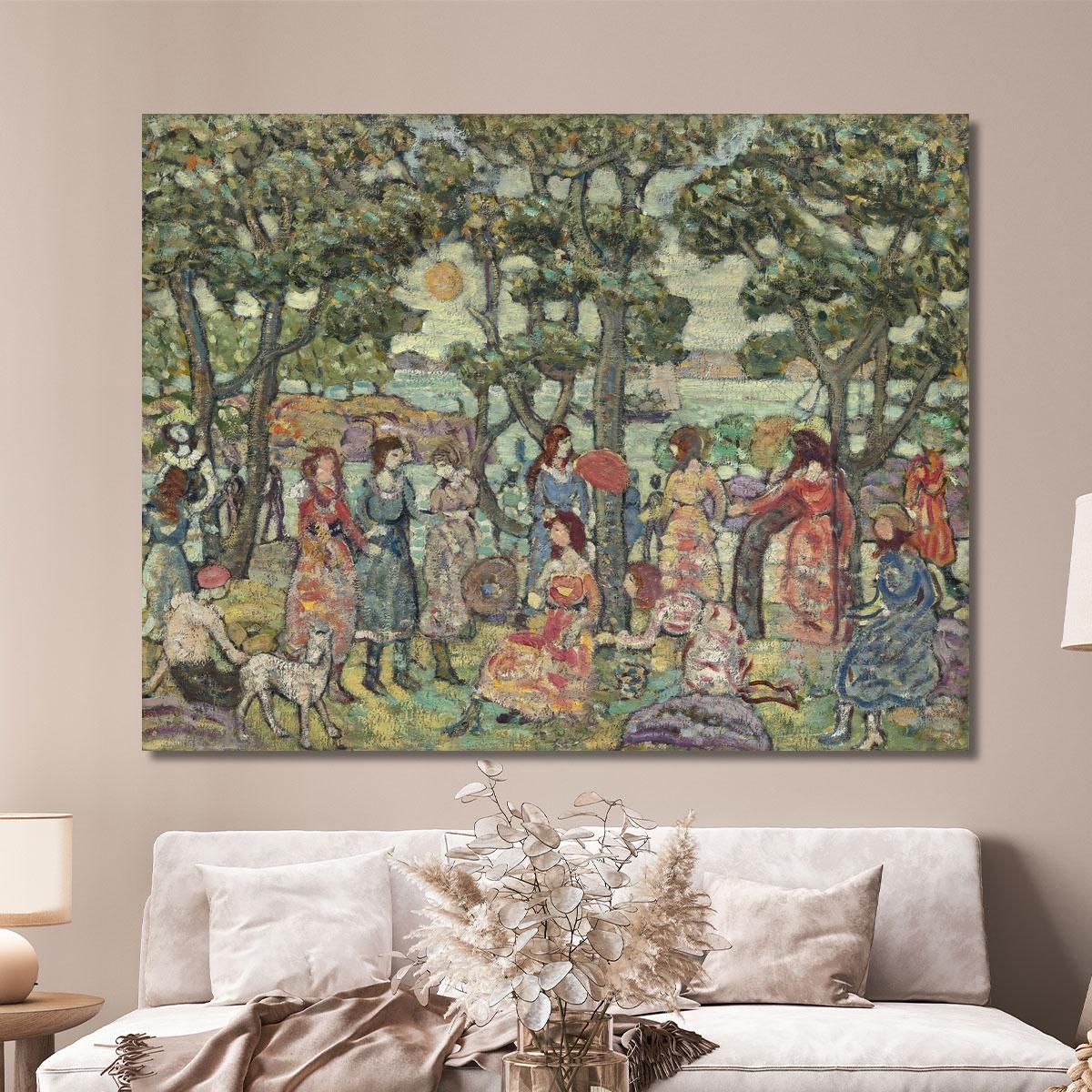 Landscape With Figures 2 Maurice Prendergast mpr27 canvas print 