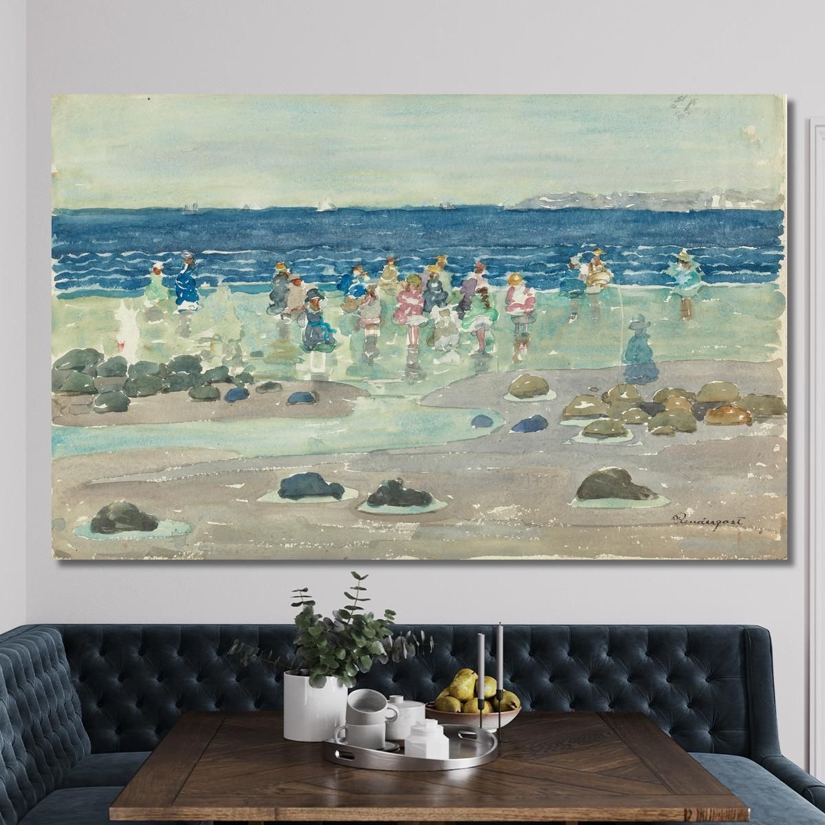 Low Tide Maurice Prendergast mpr30 canvas print 