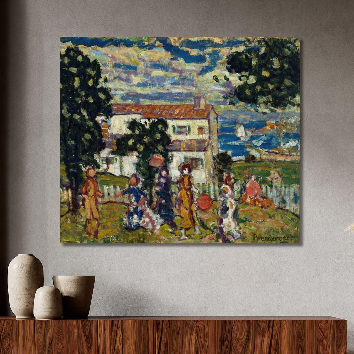 New England Village Maurice Prendergast mpr34 canvas print 