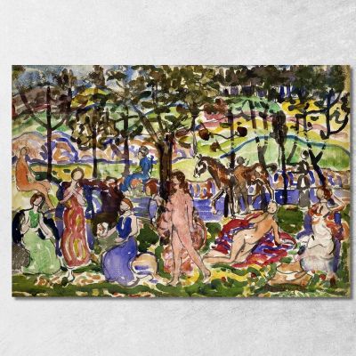 Park Scene 2 Maurice Prendergast mpr38 canvas print 