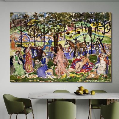Park Scene 2 Maurice Prendergast mpr38 canvas print 