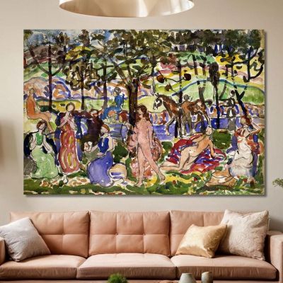 Park Scene 2 Maurice Prendergast mpr38 canvas print 