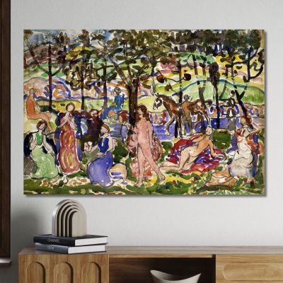 Park Scene 2 Maurice Prendergast mpr38 canvas print 